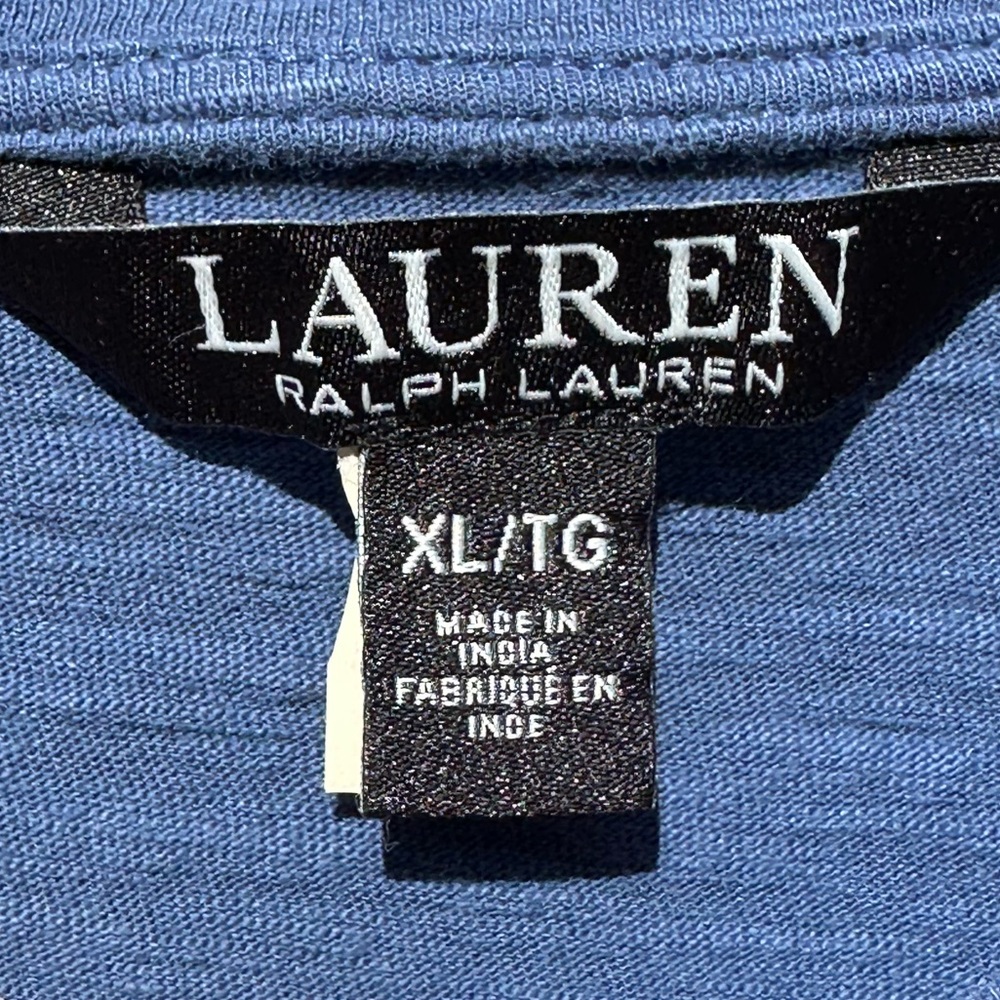 Ralph Lauren Women's 3/4 Puff Sleeve Blue 100% Cotton Blouse - Picture 4 of 9
